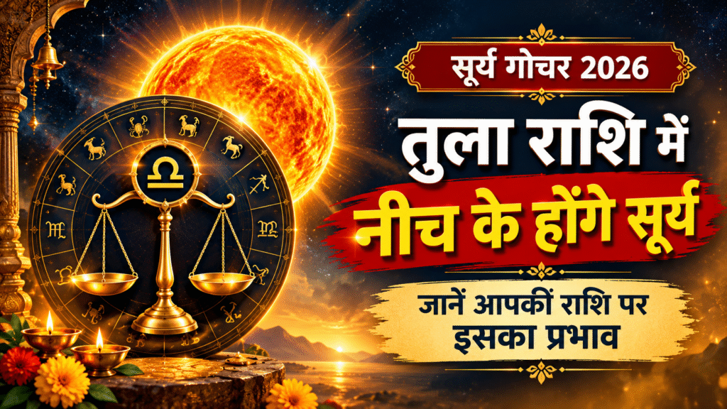 सूर्य गोचर 2026: तुला राशि में नीच के सूर्य और सभी 12 राशियों पर प्रभाव
